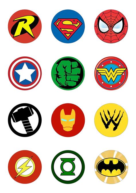 Printable Superhero Logos